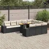 Image de VIDAXL Salon de jardin 10 pcs noir résine tressée