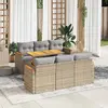 Image de vidaXL Salon de jardin 7 pcs Beige Acacia