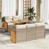 Image de vidaXL Salon de jardin 6 pcs - Beige