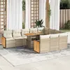Image de vidaXL Salon de jardin - Beige Résine tressée