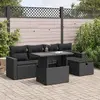 Image de vidaXL Salon de jardin 6 pcs - Noir