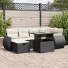 Image de VIDAXL Salon de jardin 7 pcs avec coussins - Noir