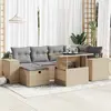 Image de Salon de jardin vidaXL 8 pcs - Beige