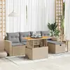 Image de vidaXL Salon de jardin 6 pcs - Beige Acacia