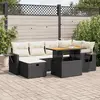 Image de VidaXL Mobilier de jardin avec coussins noir