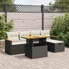 Image de vidaXL Salon de jardin 6 pcs - Noir