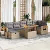Image de VidaXL Salon de jardin 5 pièces résine tressée - Beige