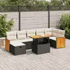 Image de vidaXL Salon de jardin 5 pcs noir
