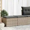 Image de vidaXL Salon de jardin 2 pcs - Gris