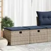 Image de vidaXL Salon de jardin 2 pcs avec coussins gris résine tressée acacia