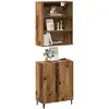 Image de vidaXL Buffet avec armoire murale - Vieux bois