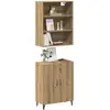 Image de vidaXL Buffet avec armoire murale - Chêne artisanal