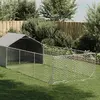 Image de vidaXL Niche d'extérieur pour chien enclos 6x2x1,5 m acier galvanisé