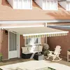 Image de vidaXL Toile de rechange pour auvent Vert et jaune 4 × 3 m Polyester