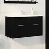 Image de vidaXL Armoire d'évier Chêne noir 38,5 x 100 x 46 cm Bois d'ingénierie