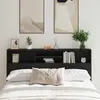 Image de vidaXL Cabinet de Tête de Lit Chêne noir 180 x 19 x 103,5 cm