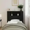 Image de vidaXL Cabinet de Tête de Lit Chêne noir Bois d'ingénierie