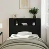 Image de vidaXL Cabinet de Tête de Lit Chêne noir 120 x 18.5 x 102.5 cm