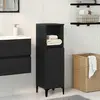 Image de vidaXL Cabinet de salle de bain avec porte Chêne noir 30 x 30 x 100 cm