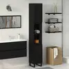 Image de vidaXL Cabinet de salle de bain avec porte Chêne noir 30 x 30 x 190 cm