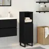 Image de vidaXL Cabinet de salle de bain avec porte Chêne noir 30 x 30 x 100 cm