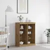 Image de vidaXL Buffet LED Chêne artisanal 81 x 37 x 100 cm Bois d'ingénierie