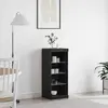 Image de vidaXL Buffet LED Chêne noir 41 x 37 x 100 cm Bois d'ingénierie
