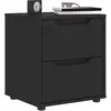 Image de vidaXL Table de chevet VISNES - Noir