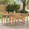 Image de vidaXL Table de Jardin Gris 180 x 90 x 75 cm Bois d'Acacia Massif