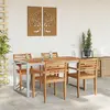 Image de vidaXL Table de Jardin Gris 160 x 80 x 75 cm Bois d'Acacia Massif