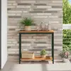 Image de vidaXL Table de jardin avec stockage Naturel et noir 80 x 35 x 75 cm