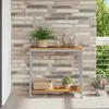 Image de vidaXL Table de jardin avec stockage Naturel et gris 80 x 35 x 75 cm