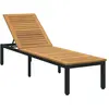 Image de vidaXL Transat Noir 200 x 55 x 35 cm Bois d'Acacia Massif