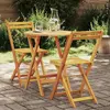 Image de vidaXL Ensemble de salle à manger pour jardin 3 pcs Huile Naturelle