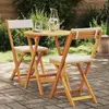 Image de vidaXL Ensemble de salle à manger pour jardin 3 pc Huile Naturelle