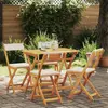 Image de vidaXL Ensemble bistrot 5 pcs Huile Naturelle Bois d'Acacia Massif