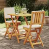 Image de vidaXL Ensemble bistrot 3 pcs Huile Naturelle Bois d'Acacia Massif