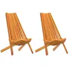 Image de vidaXL Chaises de jardin pliantes 2 pcs - Acacia