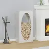 Image de vidaXL Porte-bois de chauffage 50x23x100 cm - Blanc
