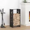 Image de vidaXL Porte-bois de chauffage 40x30x80 cm - Noir