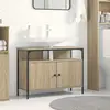 Image de vidaXL Meuble de Lavabo de Salle de Bain Marron 80 x 30 x 60 cm