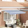 Image de vidaXL Auvent Rétractable Bleu 250 x 200 cm tissu