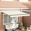 Image de vidaXL Auvent rétractable Crème 250 x 200 cm tissu