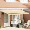 Image de vidaXL Auvent rétractable Jaune 350 x 200 cm tissu