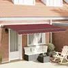 Image de vidaXL Auvent rétractable Bordeaux 350 x 200 cm tissu