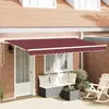 Image de vidaXL Auvent rétractable Bordeaux 350 x 200 cm tissu