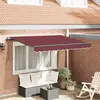 Image de vidaXL Auvent rétractable Bordeaux 350 x 200 x 165 cm tissu