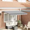 Image de vidaXL Auvent rétractable Anthracite 350 x 200 cm tissu