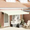 Image de vidaXL Cadre d'auvent Crème 400 x 200 cm Polyester avec revêtement PU