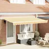 Image de vidaXL Auvent Rétractable Jaune 400 x 200 cm tissu